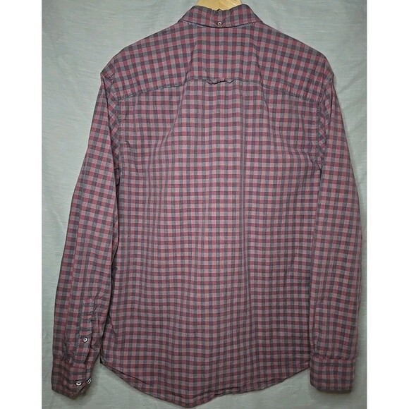 Thread & Cloth Men's XL L/S Red/Black Plaid Casual Button Down - Picture 5 of 8